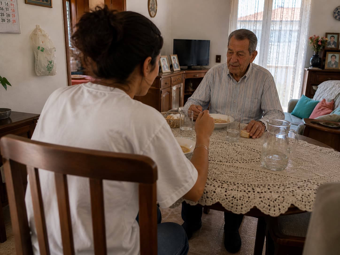 Family arranging home care together
